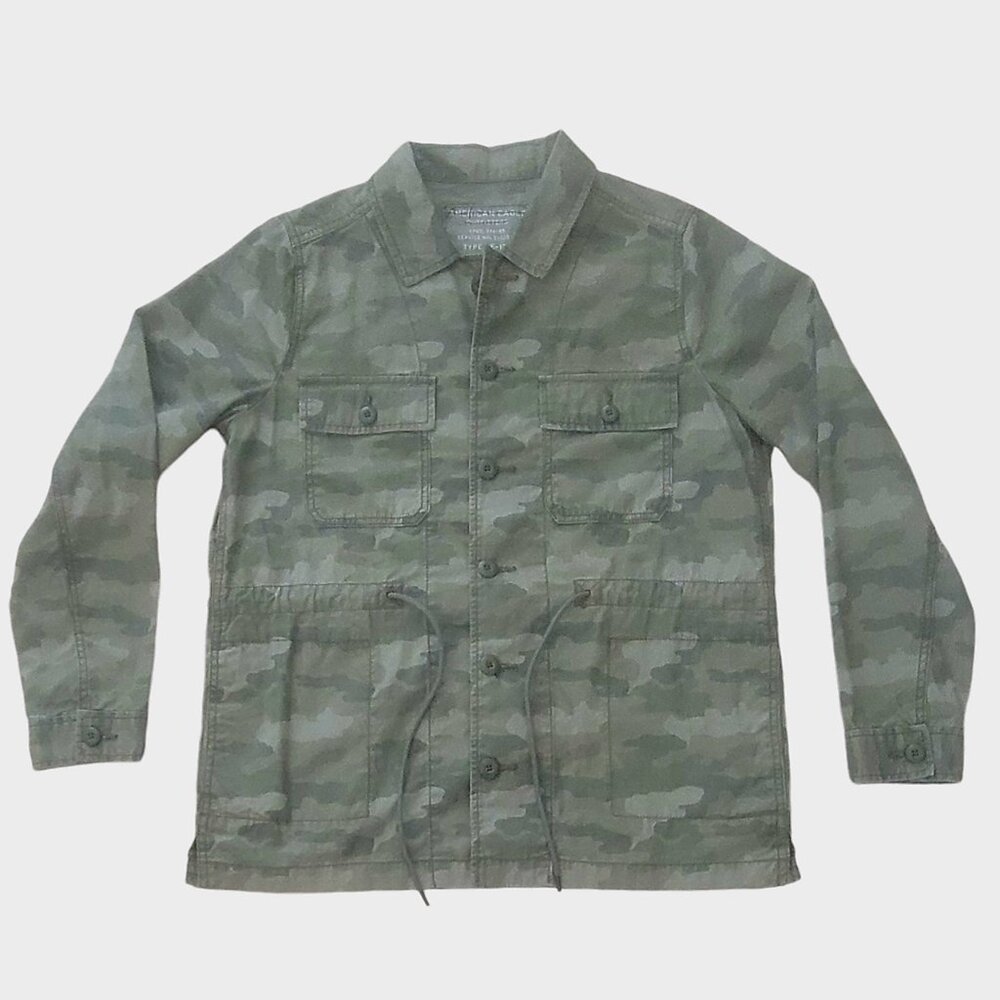 American Eagle Camo Utility Chore Cargo Jacket 100% Cotton Men's Sz M